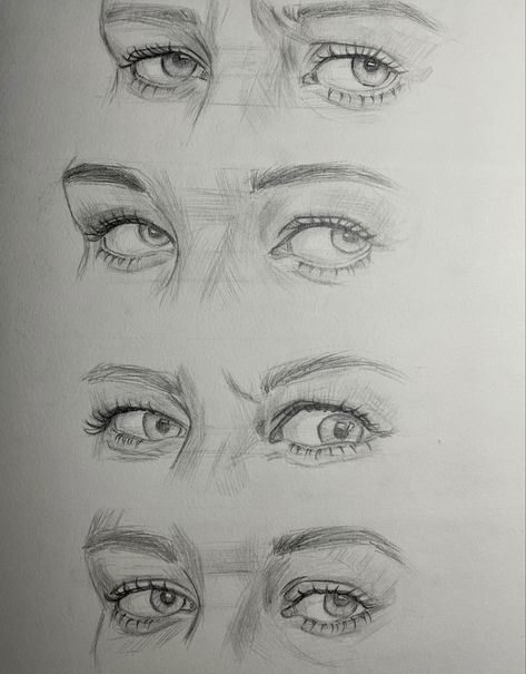 Eyes Angles Drawing, Eyes Different Angles, Eye Sketch Easy, Eyes Practice, Line Diagram, Face Proportions, Tools Drawing, Draw Eyes, Eye Sketch