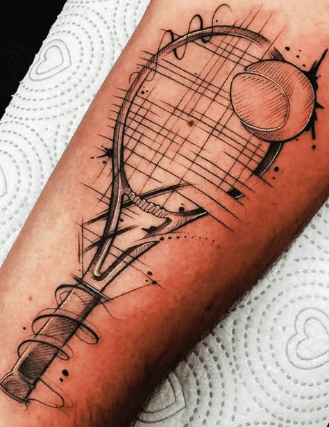 Tennis Tattoo Design Images (Tennis Ink Design Ideas) Tennis Racket Tattoo, Tennis Tattoo Ideas, Tennis Tattoo, Tennis Room, Tennis Artwork, Concept Tattoo, Tennis Pictures, Tennis Art, Tattoo Design Ideas