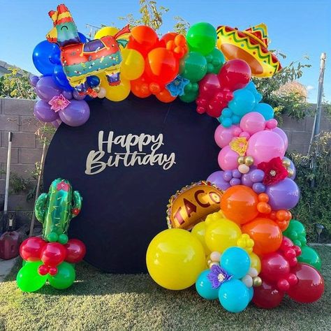 Faster shipping. Better service Fiesta Balloon Arch, Taco Twosday Birthday, Sweet Sixteen Party Themes, Mexican Fiesta Party Decorations, Mexican Theme Party Decorations, Taco Twosday, Mexican Party Decorations, Mexican Fiesta Party, Mexican Birthday