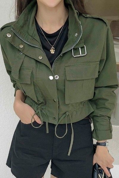 Military Jackets, High Wasted Jeans, Statement Belt, 2 Am, Army Fashion, Fashionista Clothes, Shopping Website, Really Cute Outfits, Cute Outfit