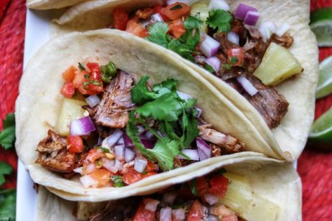 Crockpot Street Tacos, Al Pastor Meat, Pork Street Tacos, Tacos Al Pastor Recipe, Instant Pot Mexican, Slow Cooked Meat, Tacos Al Pastor, Multi Cooker, Best Mexican Recipes