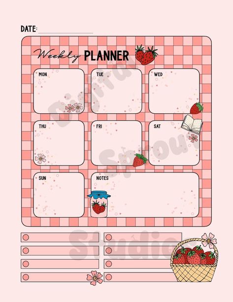 DIGITAL DOWNLOAD
NO PHYSICAL PRODUCT WILL BE SENT
NO REFUNDS

Sometimes planning sucks, help it suck less with a cute AND functional strawberry planner set!

This set includes 3 files:

Daily planner
Weekly planner
Monthly planner

All in the same strawberry theme!

Print at home, or upload to Staples and get it professionally printed and laminated so you can wipe and reuse over and over, so eco-friendly! Kawaii Planner Printables Free, Bujo Strawberry Theme, Strawberry Planner, Cute Pink Strawberry Print Sets, Kawaii Weekly Planner, Pink Digital Planner, Strawberry Theme, Daily Weekly Monthly Planner, Kawaii Planner