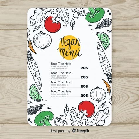 Menu Card Design, Restaurant Menu Template, Vegan Menu, Food Menu Design, 카드 디자인, Restaurant Menu Design, Modern Restaurant, Photos Hd, Menu Template