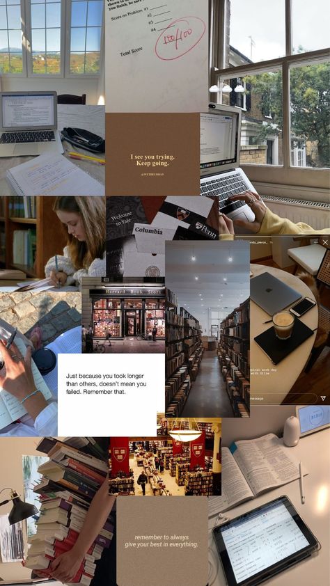 University Topper Aesthetic, Beige Aesthetic Wallpaper Home Screen, Aesthetic Study Collage, Study Motivation Wallpaper, University Inspiration, College Vision Board, Law School Inspiration, Manifesting Vision Board, Motivation Wallpaper