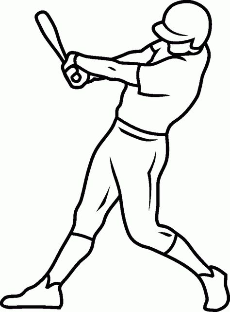 Free Printable Baseball Coloring Pages for Kids - Best Coloring Pages For Kids Baseball Coloring Pages, Baseball Drawings, Sports Coloring Pages, Sports Drawings, Colouring Printables, Play Baseball, 背景 シンプル, Coloring Pages Printable, Page Ideas