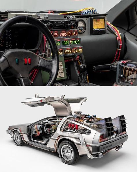 Back To The Future Car, Kitt Knight Rider, Dmc Delorean, Delorean Time Machine, Tv Cars, The Time Machine, Ford Classic Cars, Cars Movie, Sci Fi Movies