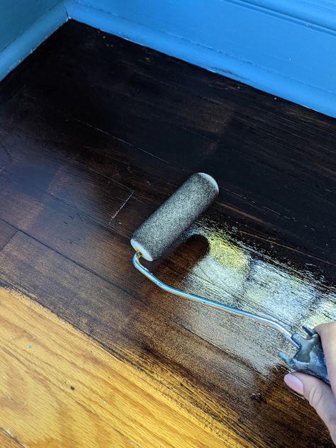 Stain Wood Floors Before And After, Refreshing Wood Floors, Restrain Wood Floors, Sand And Refinish Wood Floors, Stain Floors Wood, How To Refinish Wood Floors, Staining Old Wood Floors, Get Orange Out Of Wood, How To Stain Wood Floors