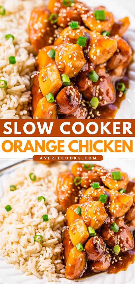 Slow Cooker Orange Chicken, Orange Chicken Crock Pot, Orange Pepper, Golden Beets, Orange Chicken Recipe, Orange Peppers, Vinaigrette Recipe, Orange Glaze, Green Peppers