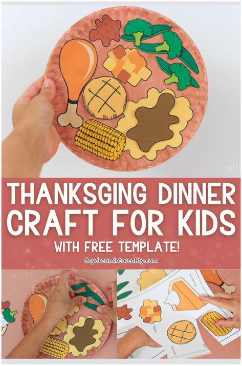 Enjoy quality time with your kids crafting a Thanksgiving dinner scene using our free printable template. Ideal for fall and November crafting activities. This DIY Thanksgiving craft project is perfect for families looking to create meaningful memories together. With step-by-step instructions and a printable template, children can easily design and decorate their own paper plate scenes, adding a personal touch to your Thanksgiving celebrations. Get started today! November Class Activities, Easy Thanksgiving Day Crafts For Kids, Thanksgiving Dinner Crafts For Kids, November Classroom Crafts, Thanksgiving Crafts Construction Paper, Thanksgiving Arts And Crafts For Kindergarten, Thanksgiving Theme Activities Preschool, Thankful Activities For Kindergarten, Paper Plate Thanksgiving Crafts