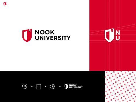 Nook University logo by Taron Badalian by Taron Badalian University Brand Identity, Parul University, University Organization, Logo University, Academy Logo, Learning Logo, University Style, Education Logo, Visual Identity Design