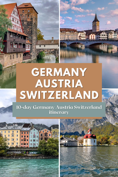 Exploring Germany, Austria and Switzerland is a dream for many. Visiting the Swiss hidden gems, Austria's charming towns, and the best places in the Bavarian Alps.
So we've created a 10-day itinerary that presents the best of Switzerland, Austria and Germany. Our itinerary includes: How to get around Germany, Austria and Switzerland · How to plan a 10-day road trip · Best places to visit in Germany, Austria and Switzerland · Munich, Salzburg, Hallstatt, Zurich, Lauterbrunnen & more Places In Germany, Best Of Switzerland, Germany Travel Destinations, Switzerland Itinerary, Bavarian Alps, European Itineraries, Germany Vacation, Dream Honeymoon, Europe Trip Itinerary