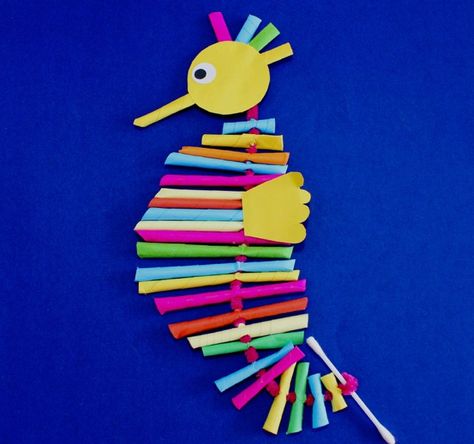 30 Super Straw Activities for Kids to Enjoy - Teaching Expertise Straw Art For Kids, Diy Straw Crafts, Straw Activities, Straw Craft, Seahorse Crafts, Underwater Activities, Recycling For Kids, Straw Art, Wooden Craft Sticks