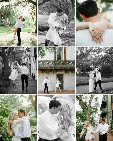 Lauren + Jayson, starring in the sweetest downtown Savannah engagement session. 🤍 🏷️ #savannah #savannahgeorgia #savannahga #savannahphotographer #savannahweddingphotographer #savannahengagementphotographer #engaged #engagementphotos #engagementring #destination #destinationwedding #destinationweddingphotographer Savannah Georgia Engagement Photos, Engagement Photos Savannah Ga, Savannah Photoshoot, Engagement Pic Ideas, Downtown Savannah, Engagement Pic, Wedding Portrait Photography, Savannah Georgia, Savannah Ga