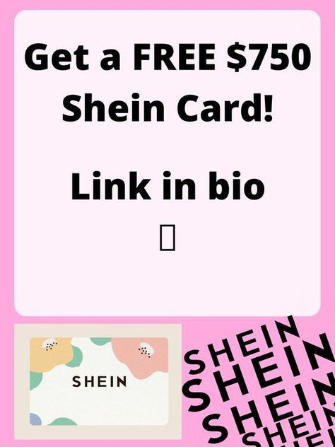 Get A Free $750 Shein Card Free shein gift card codes Generate free Us gift card redeem Codes & Coupon / Promo Codesgift card redeem code generator is easy online utility tool Claim Free Shein Gift Card using our Shein Gift Card Generator. ✓ Take now Shein Gift Card Codes 2023. ✓ Working $750 Shein Gift Cards! The Shein Gift Card Generator is an online tool that can generate gift cards redeemable at Shein stores. Best of all, it's available to anyone 750 Shein Gift Card, Shein Gift Card, Cash Gift Card, Best Gift Cards, Luxury Bags Collection, Get Gift Cards, Google Play Gift Card, Walmart Gift Cards, Paypal Gift Card