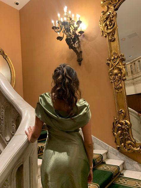 #green #dress #fashion #1 #satin #silk #luxury #formal #aesthetic #inspofashion Elegant Classy Aesthetic, Dress Elegant Classy, Formal Aesthetic, Green Silk Dress, Classy Aesthetic, Green Silk, Satin Silk, Dress Elegant, Dress Fashion