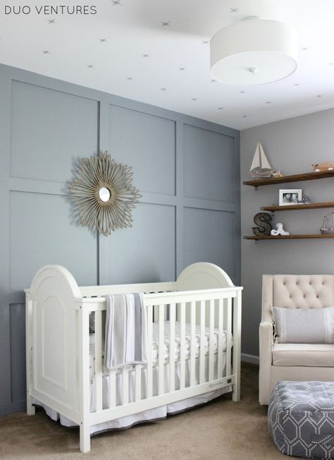 Gender Neutral Nursery Inspiration, Nursery Inspiration Boy, Nursery Inspiration Neutral, Neutral Nursery Rooms, Coastal Nursery, Baby Boy Room Nursery, Blue Nursery, Nursery Baby Room, Gender Neutral Nursery