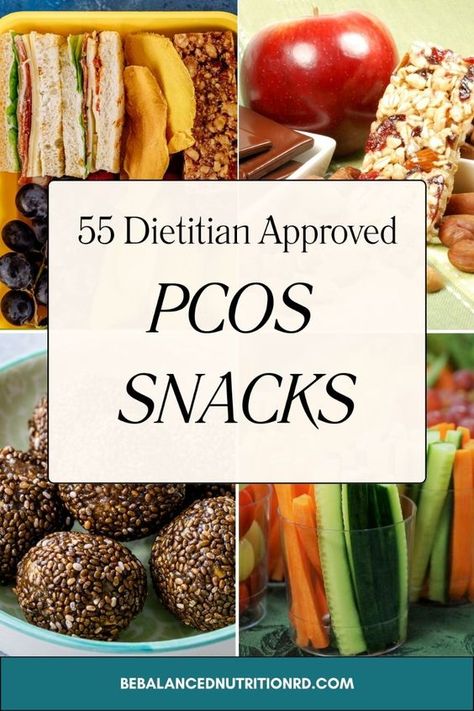 Confused about what to eat for PCOS? Check of these 55 Dietitian Approved PCOS snacks. This PCOS snack list will help balance blood sugars and provide energy throughout the day. Reactive Hypoglycemic Snacks, Insulin Resistance Snacks, Snack List, Easy Snack Ideas, Energy Boosting Snacks, Snacks List, Filling Snacks, Healthy Filling Snacks, Diet Snacks