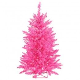 Pink Christmas Tree Christmas Tree Pink, Pink Led Lights, A Pink Christmas, Pine Christmas Tree, Pre Lit Christmas Tree, Pink Trees, Pink Christmas Tree, Metal Tree, Artificial Tree