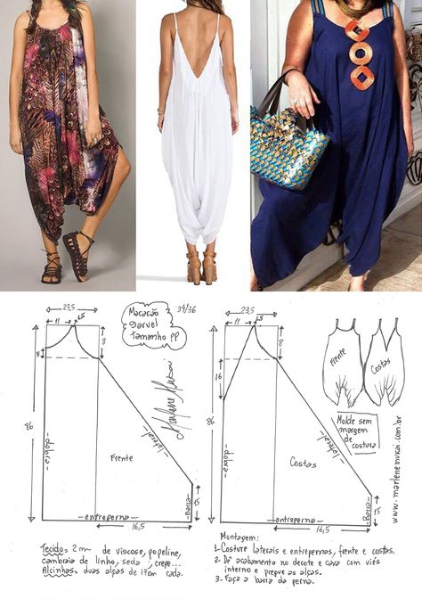 Jumpsuit Pattern Sewing, Boho Styl, Sew Ins, Pants Sewing Pattern, Couture Sewing Techniques, Jumpsuit Pattern, Blouse Pattern Sewing, Sewing Design, Couture Sewing