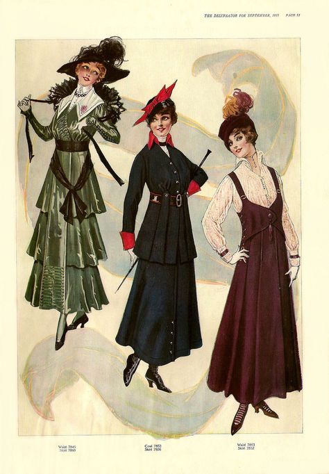 Cc Drawing, 1915 Fashion, Fashion 1910, Advertising Archives, 1910s Fashion, 1920 Fashion, Usa Art, Victorian Clothing, Vintage Poster Art