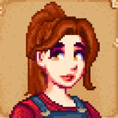 Stardew Valley Custom Npc, Ridgeside Village Fanart, Stardew Valley Farmer Portrait, Stardew Valley Seasonal Outfits, Gunther Stardew Valley Fanart, Stardew Valley Farmer Profile, Luau Stardew Valley, Stardew Valley Costume, Stardew Valley Oc Template