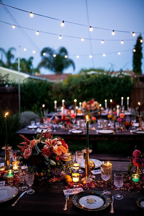 Colorful Backyard Anniversary Party | Southern California Wedding Ideas and Inspiration Backyard Anniversary Party, Anniversary Party Themes, Anniversary Dinner Ideas, 10th Wedding Anniversary Party, Anniversary Party Ideas, Colorful Backyard, 30th Anniversary Parties, 25th Wedding Anniversary Party, 10th Anniversary Party