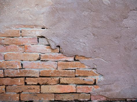 Exposed Brick Plaster, Brick And Plaster Wall, Microcement And Brick Wall, Plaster Brick Wall Texture, Brick Wall Section, Board Architecture, Exposed Brick Walls, Brick Walls, Anne Frank