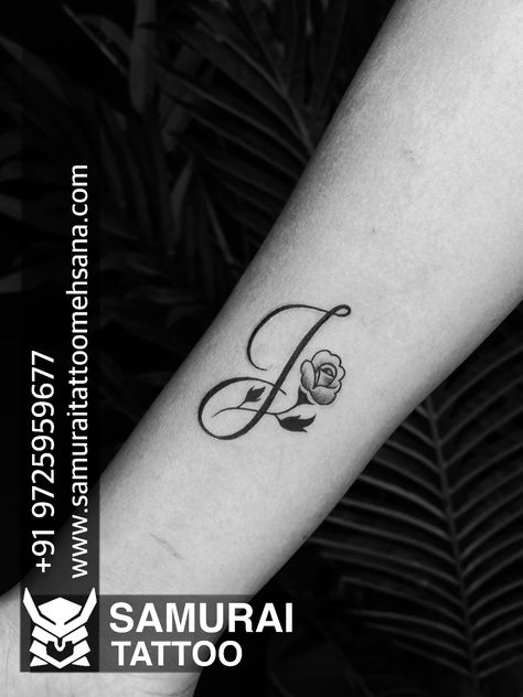 Letter J Tattoos For Women, Tattoos With Letter J Design, J Rose Tattoo, Tattoo Letter Ideas, Initial Tattoo J Letter J, J Tattoo Letter, J Heart Tattoo Letter J, J Tattoo Letter Ideas, Chinese Letter Tattoos