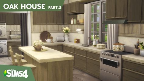 Tiny Loft, Oak House, Sims 4 Kitchen, Sims 4 Mm, Sims 4 Cc Packs, Sims 4 Cc Furniture, Sims 4 Mods Clothes, Country Bedroom, Sims 4 Build