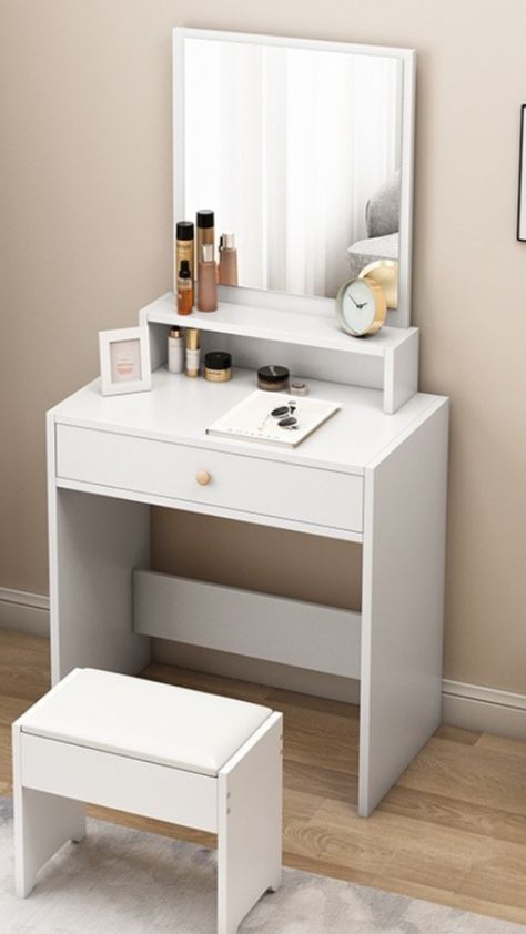 Tv Rack Design, Simple Dressing Table, Dressing Table Modern, Modern Living Room Table, Bedroom Vanity Set, Bedroom Built In Wardrobe, Study Table Designs, Easy Room Decor, Dressing Table Design