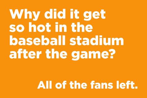 Baseball joke Baseball Jokes, Winter Jokes, Kid Jokes, Kids Jokes, Funny Friday, Lunchbox Jokes, Funny English Jokes, Fun Jokes, Punny Jokes