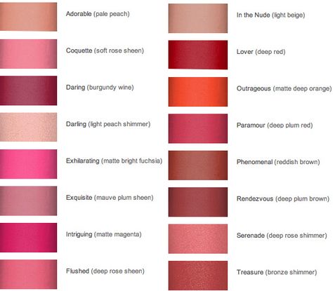 Pink Color Names | ve tried three of the shades so far — Outrageous (a matte Mad ... Lipstick Shades Name Ideas, Lipstick Shades Name, Pink Color Names, Lipstick Color Names, Iridescent Summer, Eyeshadow Styles, Eyeliner Techniques, Water Wallpaper, Embrace Natural Beauty