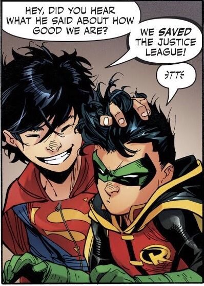 cursed? yeah that sounds right Super Sons, Jon Kent, Robin Dc, 얼굴 드로잉, Dc Icons, Batman Comic Art, Dc Comics Artwork, Tim Drake, Damian Wayne