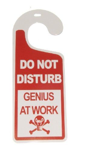 Do Not DisturbGenius At Work Tin Door Knob Hanger for Bedroom Dorm Lab ** Check out the image by visiting the link. Note:It is Affiliate Link to Amazon. Tin Door, Kid Organization, Dorm Room Doors, Door Knob Hanger, Basement Doors, Valentine Door Decorations, Don't Disturb Sign, Early Riser, Doorknob Hangers