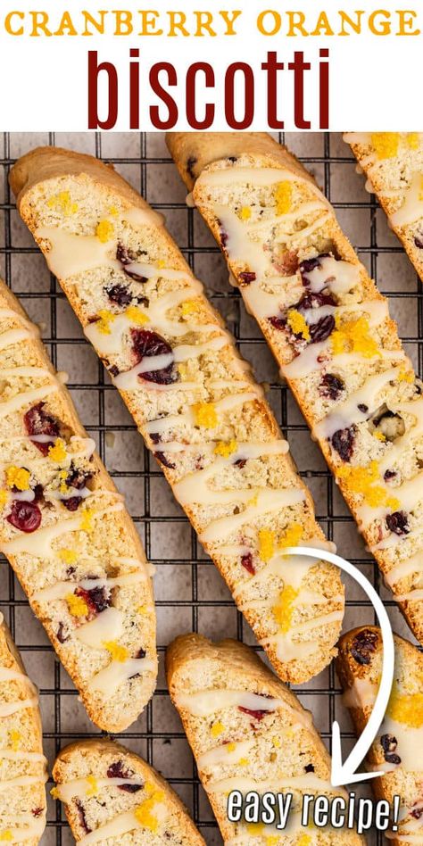 Homemade Biscotti gets a serious boost of citrus flavor with bright orange zest and chewy dried cranberries. Cranberry Orange Biscotti makes any coffee break more delicious! Cranberry Orange Biscotti Recipe Easy, Cranberry Orange Biscotti Recipe, Healthy Biscotti Recipe, Orange Biscotti Recipe, Cranberry Biscotti Recipe, Cranberry Orange Biscotti, Easy Biscotti, Best Biscotti Recipe, Homemade Biscotti