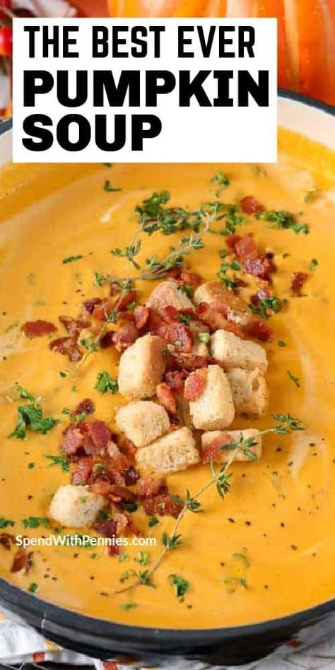 Harvest Pumpkin Soup, Rachel Ray Pumpkin Soup, Pumpkin Veggie Soup, Pumpkin Spice Soup Recipe, Spiced Pumpkin Soup Recipe, Italian Pumpkin Soup, The Best Pumpkin Soup, Soup Inside Pumpkin, How To Make Pumpkin Soup Recipes