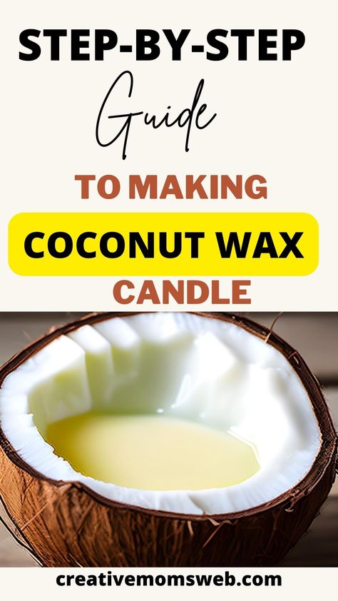 Experience the tropical allure of coconut wax in your candle-making endeavors. Derived from the meat of coconuts, this luxurious and eco-friendly wax offers a unique and captivating experience. With its low melting point and excellent scent throw, coconut wax allows you to create candles that burn evenly and fill your space with delightful fragrances. Let the enchanting aroma and creamy texture of coconut wax inspire your candle-making creations. Coconut Wax Melts, Coconut Oil Candles Diy, Making Scented Candles, Mom Hobbies, Create Candles, Coconut Oil Candle, Coconut Candle, Coconut Wax Candles, Melting Point