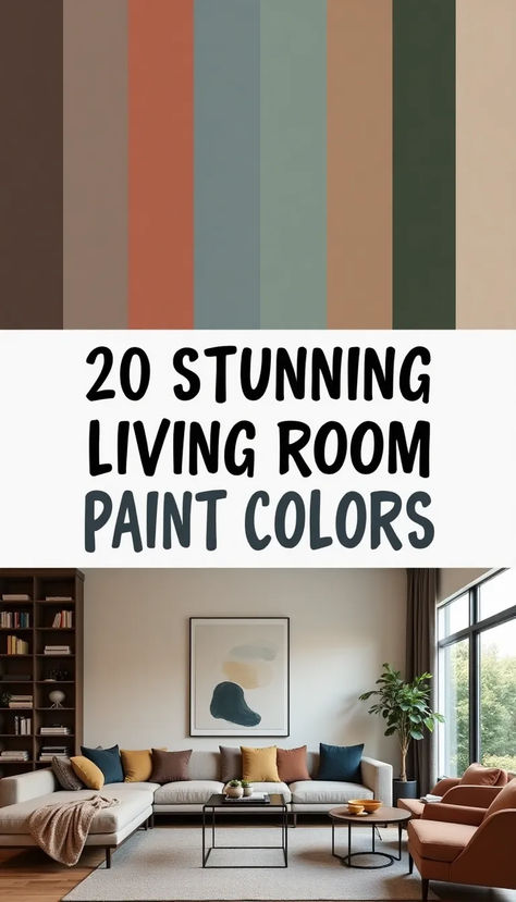 Looking for the perfect living room paint color? 🎨✨ Whether you want a cozy neutral, a bold statement shade, or a soft, airy hue, these trendy and timeless paint colors will transform your space! 🔹 Warm and inviting neutrals  🔹 Bold and dramatic accent colors  🔹 Soft pastels for a serene vibe  🔹 Timeless whites and grays 🏡 Ready to refresh your living room? Click to see all 20 stunning paint colors. Best Colours For Living Rooms, Timeless Paint Colors, Living Room Paint Colors, Fresh Home Decor, Creative Home Decor Ideas, Living Room Paint Color, Perfect Paint Color, Perfect Living Room, Room Paint Colors