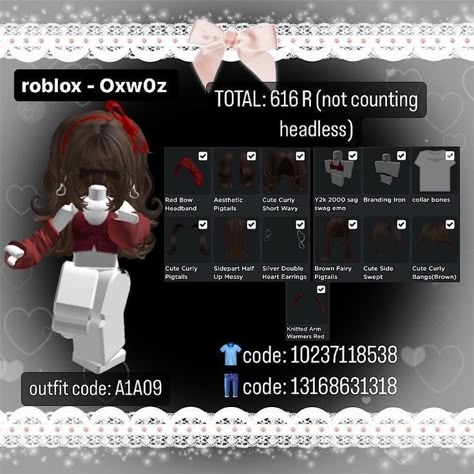 Brown Hair Id, Roblox Creator, Cute Tshirt Designs, Emo Fits, Roblox Emo Outfits, Skin Roblox, Red Y2k, Emo Roblox Avatar, Y2k Outfit Ideas