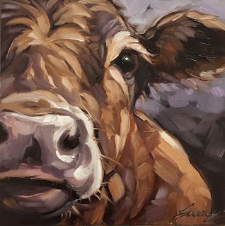 LaveryART Daily Paintings Animal Paintings Acrylic, Acrylic Painting Ideas, Cowgirl Art, Modern Oil Painting, Oil Painting For Sale, Cow Painting, Cowboy Art, Farmhouse Art, Cow Art