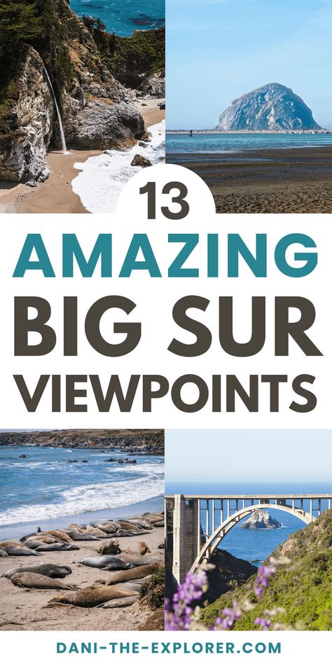 Want the best views on your Big Sur road trip? Discover the top viewpoints along Highway 1 that you won’t want to miss! — best stops in big sur | big sur california aesthetic |  big sur drive pacific coast highway | big sur highway 1 | big sur road trip itinerary Big Sur In November, Big Sur Road Trip, California Roadtrip, California Aesthetic, Spring Camping, Road Trip Activities, California Destinations, Highway 1, Big Sur California