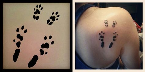 Pawprint Tattoo, Sak Yant Tattoo, Paw Tattoo, Latest Tattoos, Chinchillas, My Pet, Paw Prints, First Tattoo, Animal Tattoos