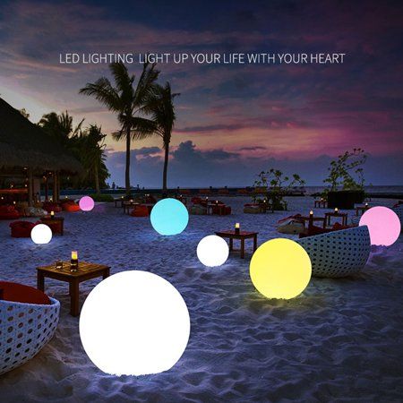 Led Ball Lights, Swimming Pool Decorations, Led Ball, Swimming Pool Toys, Beach Swimming Pool, Outdoor Party Decorations, Dark Home, Pool Decor, Pool Toys