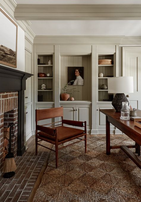 Becca Interiors, Mudroom Cabinetry, Home Office Cabinets, Colonial Design, Paint Colours, Interior Projects, Home Office Design, Farrow Ball, Interior Inspiration