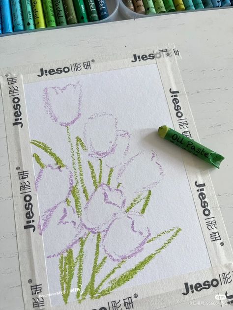 Oil Painting Crayons, Flower Drawing Pastel, Crayon Flowers Drawing, Oil Pastel Flowers, Oil Pastel Drawings Easy, Oil Pastels Painting, Crayon Drawings, Pastel Crayons, Cocoppa Wallpaper