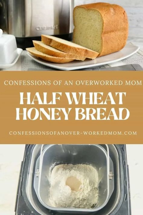 Easy Bread Machine Wheat Bread Recipe with Honey Whole Wheat Bread Machine, Bread Machine Wheat Bread Recipe, White Bread Machine Recipes, Bread Machine Recipes Healthy, White Wheat Bread, Recipe With Honey, Easy Bread Machine Recipes, Honey Oat Bread, Best Bread Machine