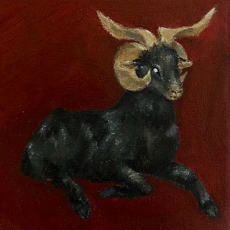 Crimson Aesthetic Dark, Red Rennaisance Aesthetic, Black And Red Painting Aesthetic, Wolf Red Aesthetic, Dark Red And Gold Aesthetic, Dark Red Art Aesthetic, Black Goat Aesthetic, Goat Aesthetic Dark, Demon Art Aesthetic