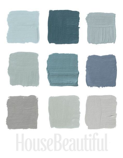 26 designers pick their favorite grays. Some fantastic colors like Farrow and Ball claydon blue 87 Gray Paint, Grey Paint Colors, Interior Paint Colors, House Beautiful, Wood Trim, Paint Colors For Home, Farrow Ball, Benjamin Moore, Colour Schemes