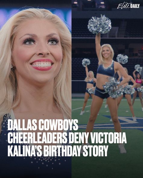 Netflix’s 'America’s Sweethearts: Dallas Cowboys Cheerleaders' has taken over the internet, prompting questions about the team’s low pay and unhealthy work environments. One moment in the seven-episode docuseries has brought on a lot of speculation, when the other members of the Dallas Cowboys Cheerleaders (DCC) seemingly ditched #VictoriaKalina’s birthday party. But her DCC teammates are speaking out now, and they have *thoughts*. Find the full story at the link in bio. Dcc Aesthetic, Dcc Cheerleaders, Cowboys Cheerleaders, Elite Daily, Dallas Cowboys Cheerleaders, One Moment, Dallas Cowboys, Cheerleading, Dallas