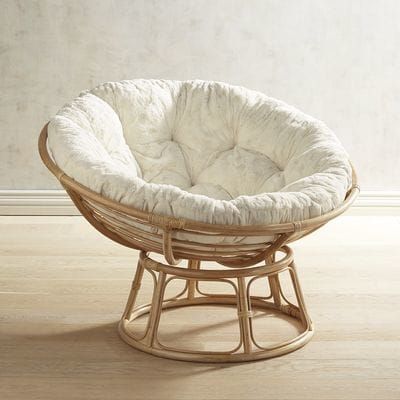 Papasan Chair Frame, Papasan Cushion, Big Comfy Chair, Dekorasi Kamar Tidur, Papasan Chair, Reading Chair, White Chair, Indoor Patio Furniture, Comfy Chairs